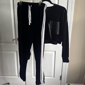 Velvet track pants